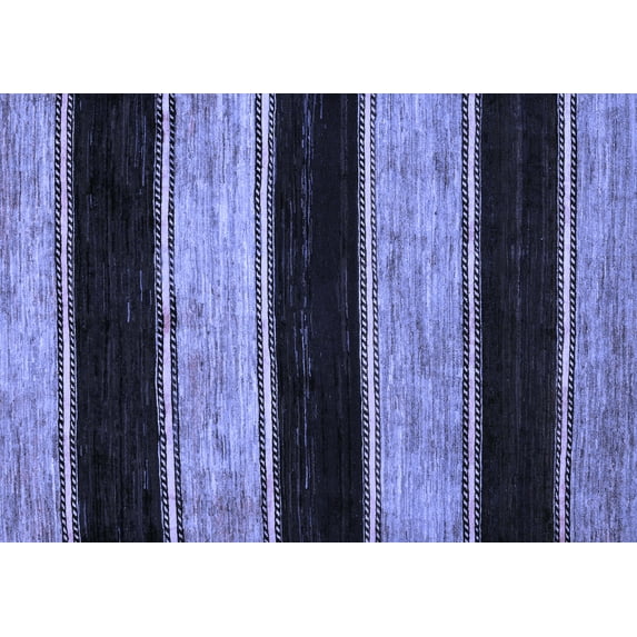 Ahgly Company Indoor Rectangle Abstract Blue Modern Area Rugs, 4' x 6'