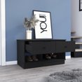 thumbnail image 2 of Rectangle storage bench with metal rails | Use it to showcase books and keep items organized at home, 2 of 4
