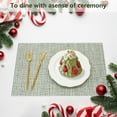 thumbnail image 3 of VCVCOO Christmas Placemats Set of 6 Woven Heat Resistant Durable Place Mats, Easy to Clean Washable Table Mats for Dining Room Decoration, 3 of 14