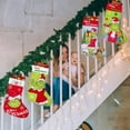 thumbnail image 7 of 4 Pack Grinchs Christmas Stocking,18 Inch Large Grinchs Stockings Christmas Whoville Decorations for Family Holiday Party Decor, 7 of 7