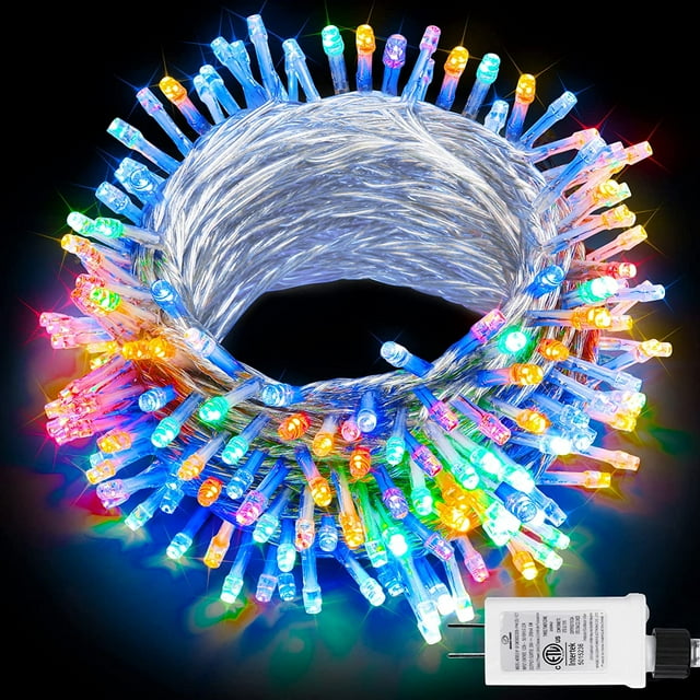 TRAHOO-Christmas Lights, 100FT 300 LED String Lights with 8 Modes Timer Connectable Waterproof Plug-in Fairy Lights for Home, Garden, Party, Holiday, Tree, Christmas Decorations (Multicolor)