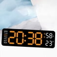 thumbnail image 3 of 2X Large Digital Wall Clock Temperature and Humidity Week Display Electronic LED Table Alarm Clock 12/24H Orange,2 x Large Digital Wall Clock,White, 3 of 5