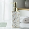 thumbnail image 7 of Walbest Marble Texture Soap Dispenser with Golden Pump Ceramic Lotion Storage Jar 300ml, Liquid Soap Dispenser Pump Bottle for Bathroom Kitchen Restaurant Hotel, 7 of 7