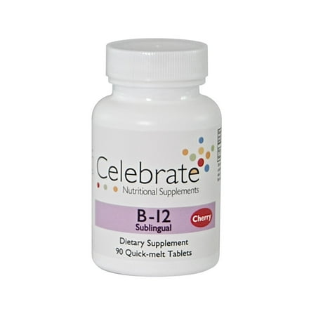 Celebrate Vitamins comptage B-12 sublinguale Cerise 90