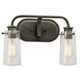thumbnail image 1 of Kichler 45458OZ Braelyn 2 Light Bath Light, Olde Bronze, 1 of 1
