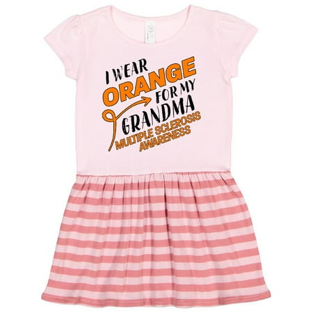 

Inktastic I Wear Orange for my Grandma- Multiple Sclerosis awareness Gift Toddler Girl Dress