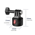 thumbnail image 4 of Robust Magnetic Base Mount for GoPro Hero 12 11 10 9 8 7 for Vigorous Activities Jumping Cycling, 4 of 6