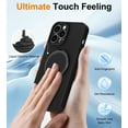 thumbnail image 6 of ELEHOLD for iPhone 14 Case with Invisible Magnetic Stand, Compatible with MagSafe, Slim Fit Liquid Silicone Gel Cover for iPhone 14,Black, 6 of 6