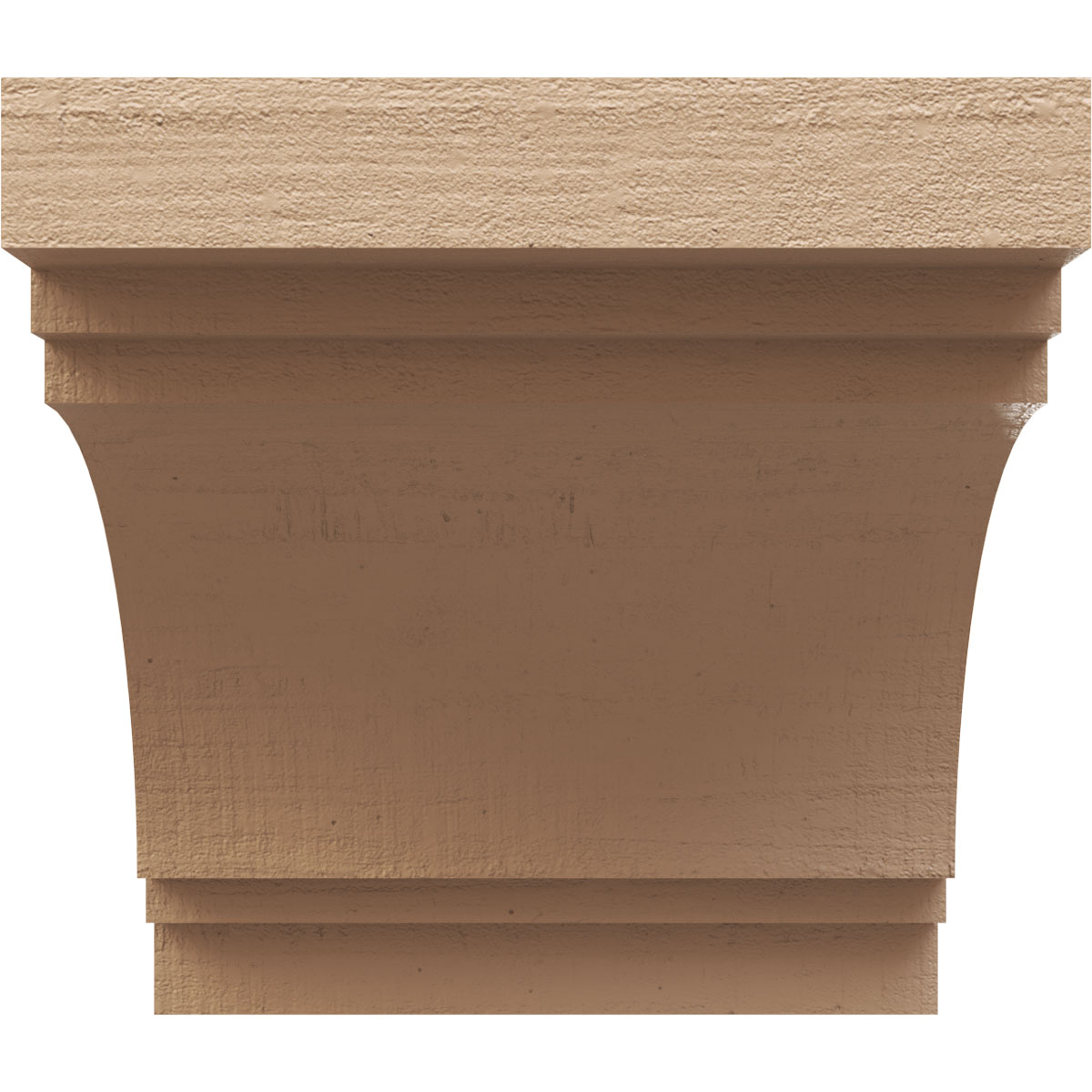 10"W x 10"D x 10"H Wide Pescadero Rough Cedar Woodgrain TimberThane Corbel, Primed Tan