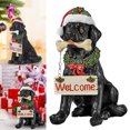 thumbnail image 1 of Estatua Perro Navideño Con Gorro Papá Noel Estatua Cachorro Jardín para Puertas, 1 of 9