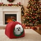 thumbnail image 4 of Cama para gatos, colchón de aire, caseta para perros, interior, plegable, suave, cálida, cueva para cachorros con cojín para perros pequeños, medianos y grandes, dormitorio, apartamento, ropa de cama,, 4 of 9