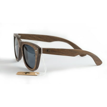Real Solid Wooden Walnut Sunglasses Design Polarized Lenses with Gift Box by Viable Harvest