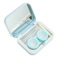 thumbnail image 2 of Unique Bargains 1 Set Contact Lens Case Flower Rectangular Lens Storage Case Blue, 2 of 5