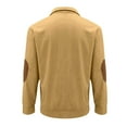 thumbnail image 4 of UQJfacai Mens Casual Corduroy Sweatshirt Long Sleeve Stand Collar Pullover Tops Button Down Fall Winter Sweater with Elbow Patches, 4 of 4