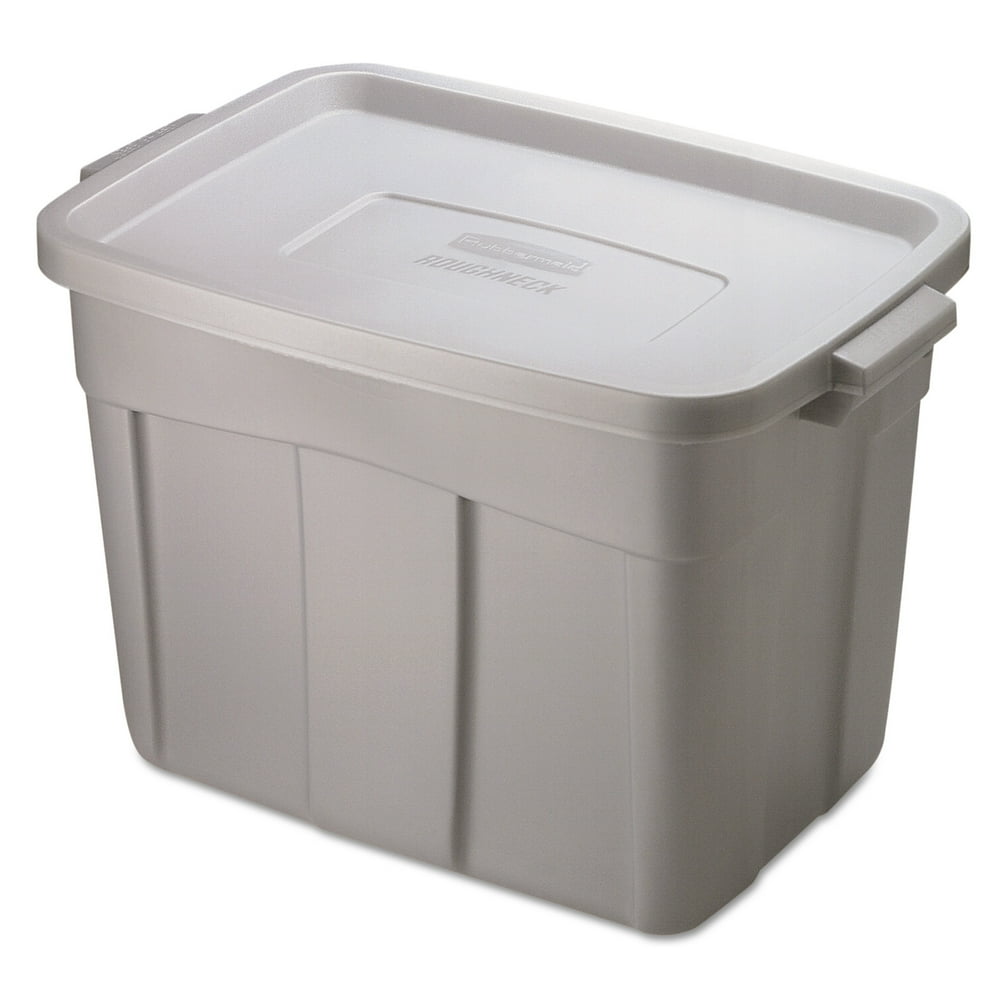 Rubbermaid Roughneck Storage Box, 18 gal, Steel Gray