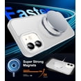 thumbnail image 2 of Strong Magnetic for iPhone 11 Case with Screen Protector - Compatible with Wireless Charging, 21ft Military-Grade Drop Tested, Shockproof Slim Fit Translucent Matte Cover - White, 2 of 13