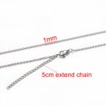 thumbnail image 1 of AHKNORMAILCUI 5 Pcs/lot Chaîne en Acier Inoxydable 1 1.5 2mm Rolo Collier Chaîne en Or 40 45 50 60CM Long Collier Fermoir Homard, 1 of 5