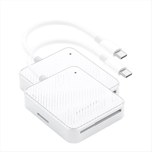 2Pcs 4 in 1 Memory Card Reader Adapter Type C USB-C Smart Media OTG M2 SD SM XD Card Reader for Android Accessories,2 x Card Reader,White