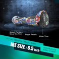 thumbnail image 2 of Hoverboard for Teens&Adults (hoverstar 2.0 System), Chrome Color & Design Color Hooverboard Bluetooth Speaker Huverboard with LED Light Flashing Wheels Self Balancing Electric Scooter by Certificated, 2 of 7