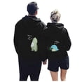 thumbnail image 2 of Dyfzdhu Couple Hoodies Women Cute Dinosaur Graphic Sweatshirt Long Sleeve Lined Pullover Top, 2 of 9