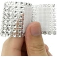 thumbnail image 3 of Zhuge 100 anillos para servilletas, anillos para servilletas con diamantes de imitación, soportes para servilletas de malla para decoración de cenas o fiestas navideñas, plateados, 3 of 5
