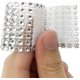 thumbnail image 3 of Zhuge 100 anillos para servilletas, anillos para servilletas con diamantes de imitación, soportes para servilletas de malla para decoración de cenas o fiestas navideñas, plateados, 3 of 5