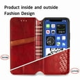 thumbnail image 6 of Dteck for Apple iPhone 12 Mini Premium Leather Case, Shockproof Wallet Cover Magnetic Flip Case Cash & Card Slot PU Leather Phone Cover (Red), 6 of 7