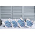 thumbnail image 2 of Ambesonne Hamsa Throw Pillow Cover 4 Pack, Eastern Floral Hand Image, 20", Blue Turquoise White, 2 of 5