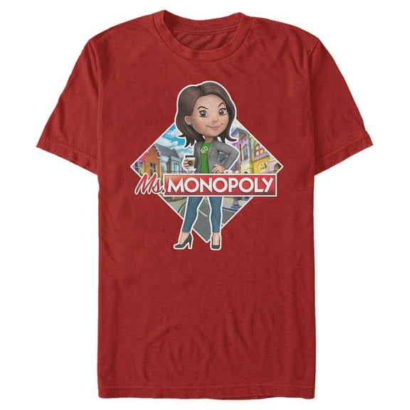 Men's Monopoly Framed Ms. Monopoly Graphic Tee Red 3X Large