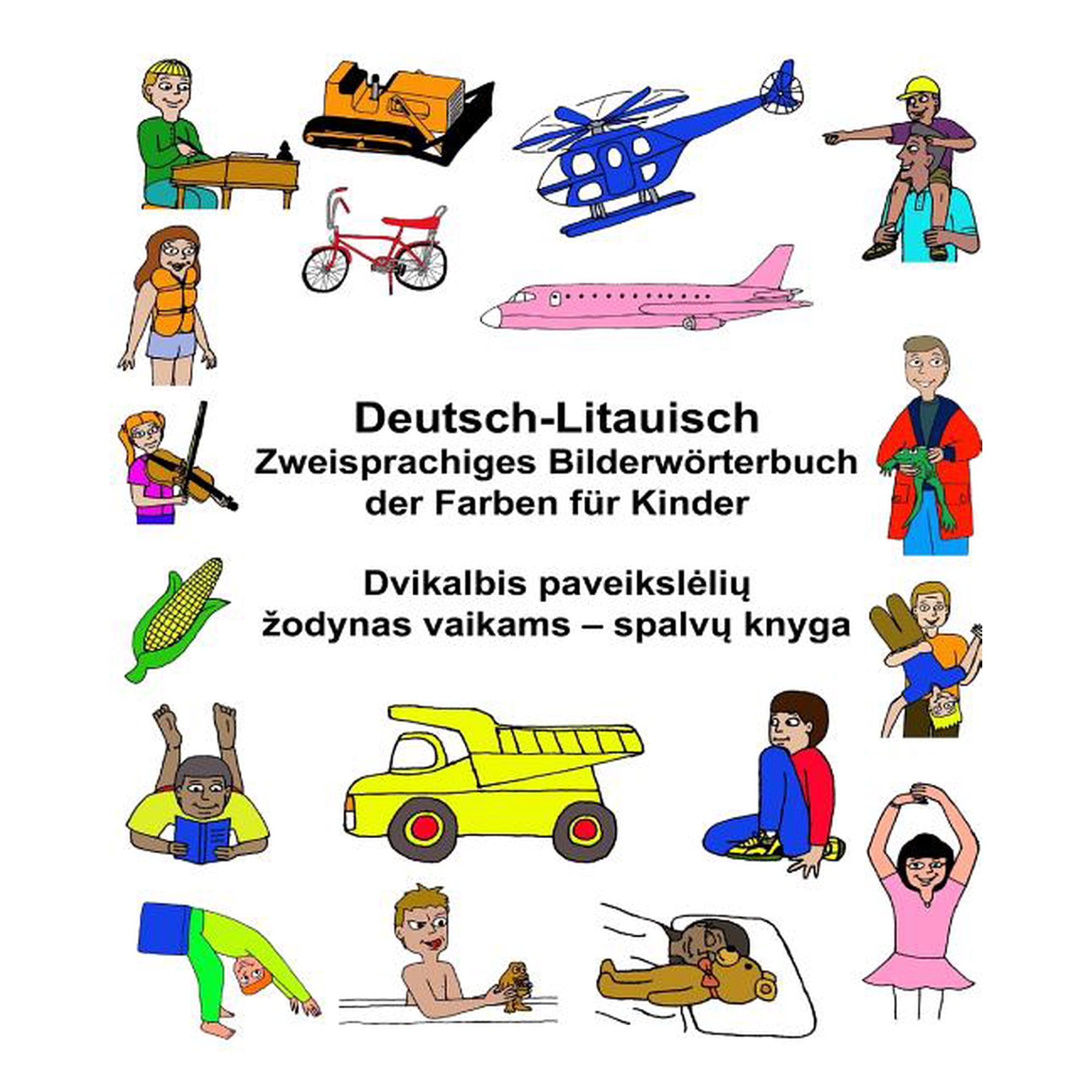 Freebilingualbooks.com: Deutsch-Litauisch Zweisprachiges Bilderwörterbuch der Farben für Kinder (Paperback)