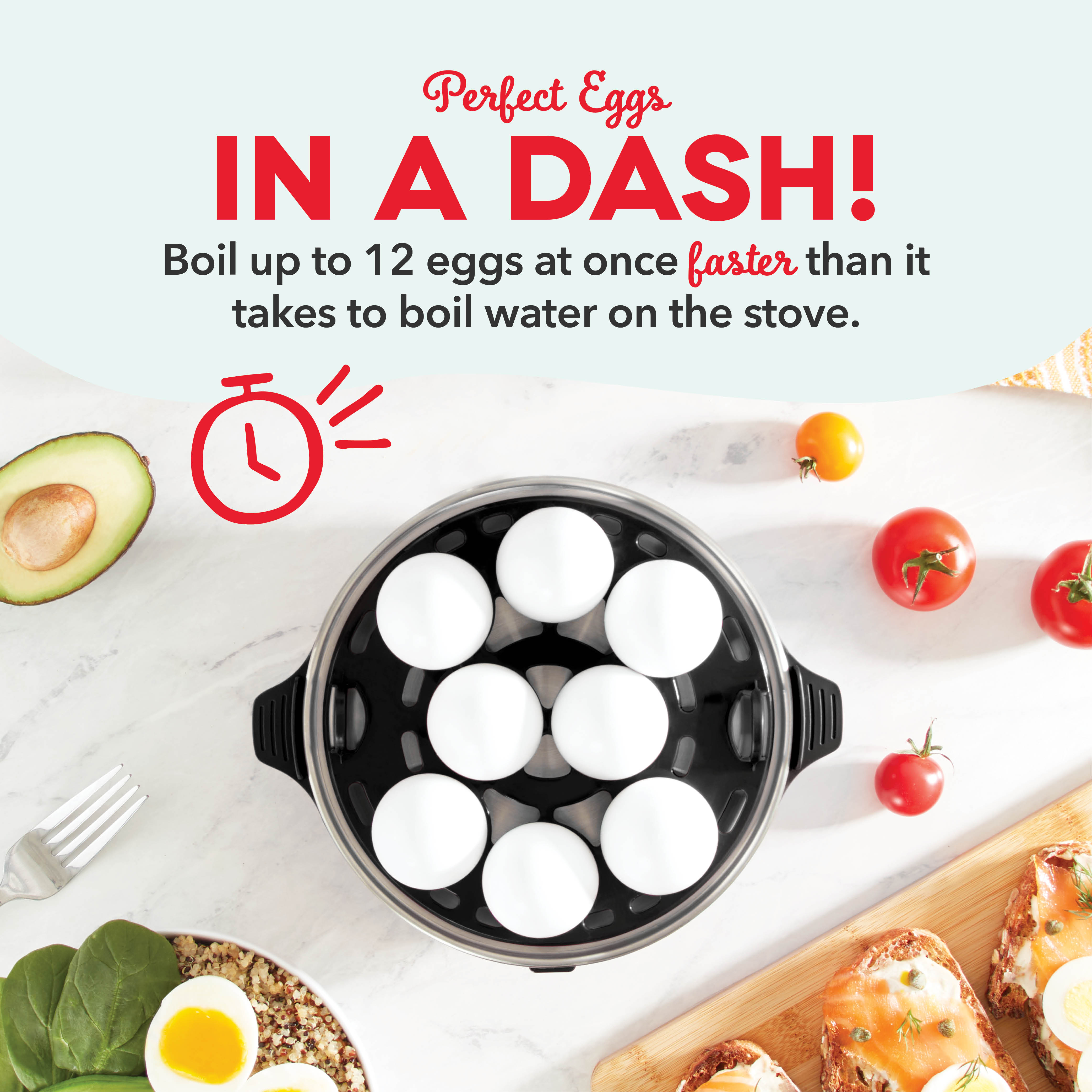 Dash Deluxe Egg Cooker, 12-Egg Electric Boiler, Black photo 3