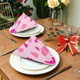 thumbnail image 3 of Coolnut Valentine's Day Love Heart Cloth Napkins Set of 1,Reusable Washable Polyester Dinner Table Napkins for Family,Kitchen,Dining,Party Decor, 3 of 7
