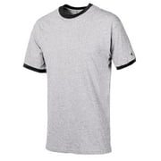 T1396 5.6 oz. Cotton Tagless Ringer T-Shirt XL Oxford Gray/Black