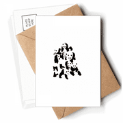 Panda Mountain Cluster Art Deco Fashion Postcards Envelopes Blank Note Cards Mailing