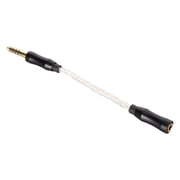 Xirurus 3.5mm to 4.4mm Headphone Adapter Cable Gold Plated Stereo Female to Balanced Male Upgrade Audio Cord High Fidelity Single Crystal Copper Wire for Audiophiles, Silver, 5.5 Inches / 14 cm