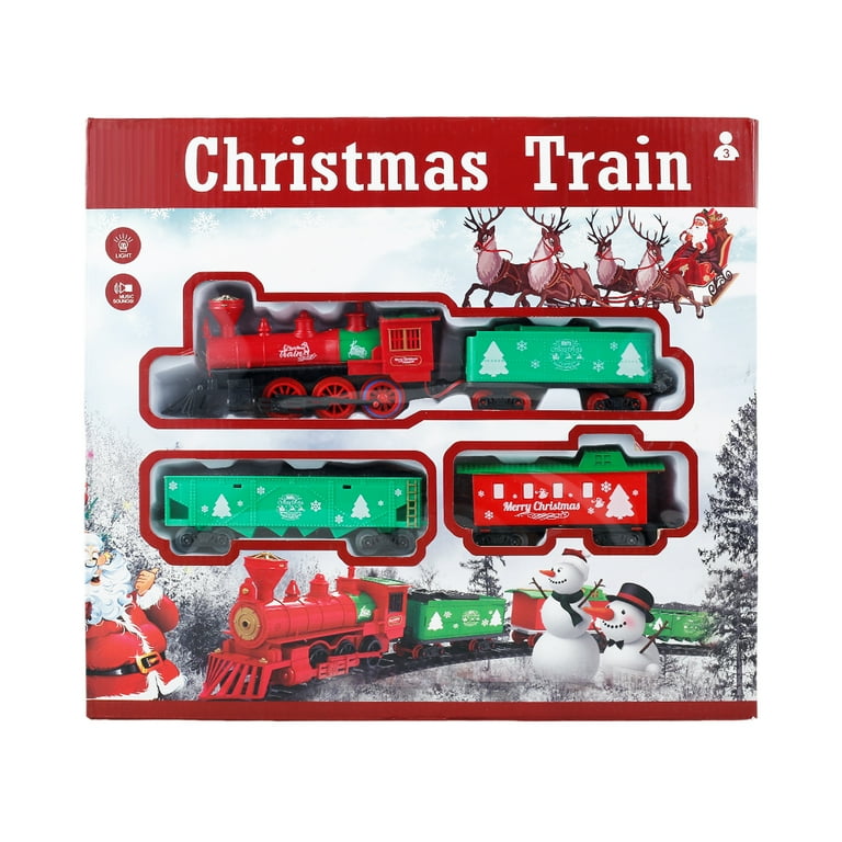 Lieonvis Christmas Electric Train Set with Realistic Sounds