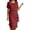 A-Red422, variant on SONXAHE Women's Asymmetrical Layered Midi Dress Short Sleeve Elegant Formal Sheath Gown