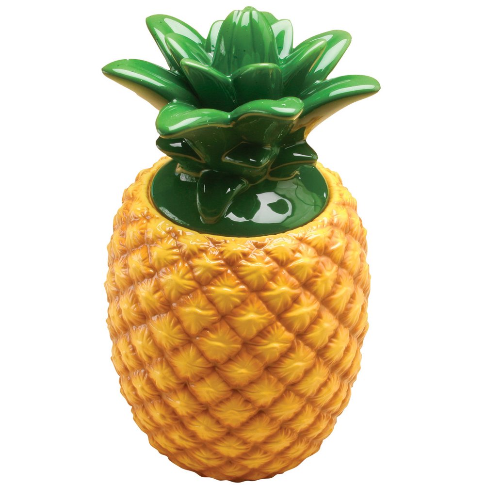 Pineapple Canister Collectible Fruit Ceramic Glass Container