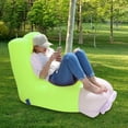 thumbnail image 2 of iMounTEK Inflatable Lounger Air Sofa Chair Couch with Portable Organizing Bag Waterproof Anti-Leaking for Backyard Lakeside Beach Traveling Camping Picnics, Green, 2 of 10