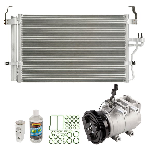 For Hyundai Elantra 2001-2004 AC Compressor w/ A/C Condenser & Repair Kit - BuyAutoParts