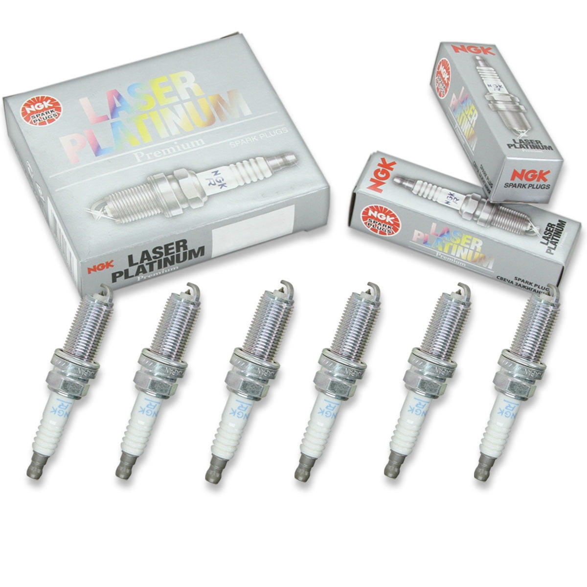 6 pc NGK 6240 Laser Platinum Spark Plugs for 22401-2DR15 22401-5M015 224015M075 3417 4505 4703 77 01 053 104 7975 7975-2 8110 9615 9620 APP5325 FR7NII35U IKH16TT PKH16TT SK16HR11 VR8NII35U Ignition