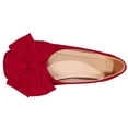 thumbnail image 4 of Fengqque Womens Flats Shoes Dressy Round Toe Bowknot Suede Ballet Flats Comfortable Casual Slip On Loafers Red 6.5(38), 4 of 9
