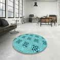 thumbnail image 4 of Ahgly Company Machine Washable Indoor Rectangle Transitional Deep-Sea Green Area Rugs, 5' x 8', 4 of 7