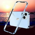 thumbnail image 3 of Decase Aluminum Frame Metal Bumper Frame Slim Hard Case for iPhone 14 Pro Max, Metal Frame Armor Bumper Raised Edge Protection No-Back Case for iPhone 14 Pro Max 6.7 inch 2022, Silver, 3 of 9