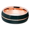 thumbnail image 3 of Silly Kings Rose Gold Tungsten Ring,Rose Gold Tungsten Wedding Band,Men & Women,Black Tungsten Ring,Comfort Fit, 3 of 4