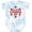 Tie Dye Blue, variant on Inktastic My First Canada Day with Red and White Maple Leaves Boys or Girls Baby Bodysuit