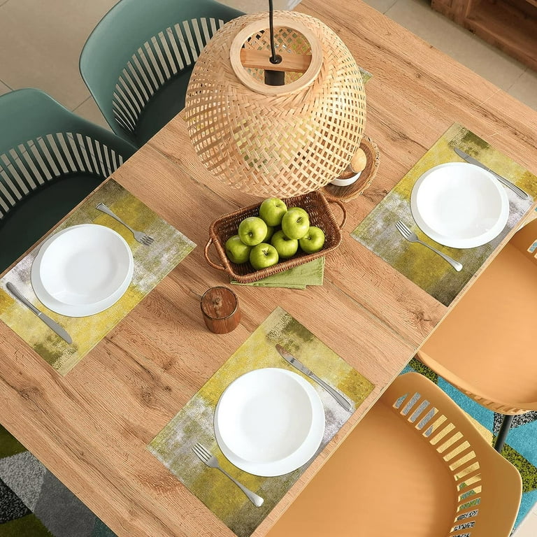 NOSTHEART Placemats Set of 6 and Coasters, Faux Leather Placemats Heat  Stain Scratch Resistant Non-Slip Waterproof Oil-Proof Washable Wipeable  Outdoor Indoor for Dining Patio Table Kitchen Decor 