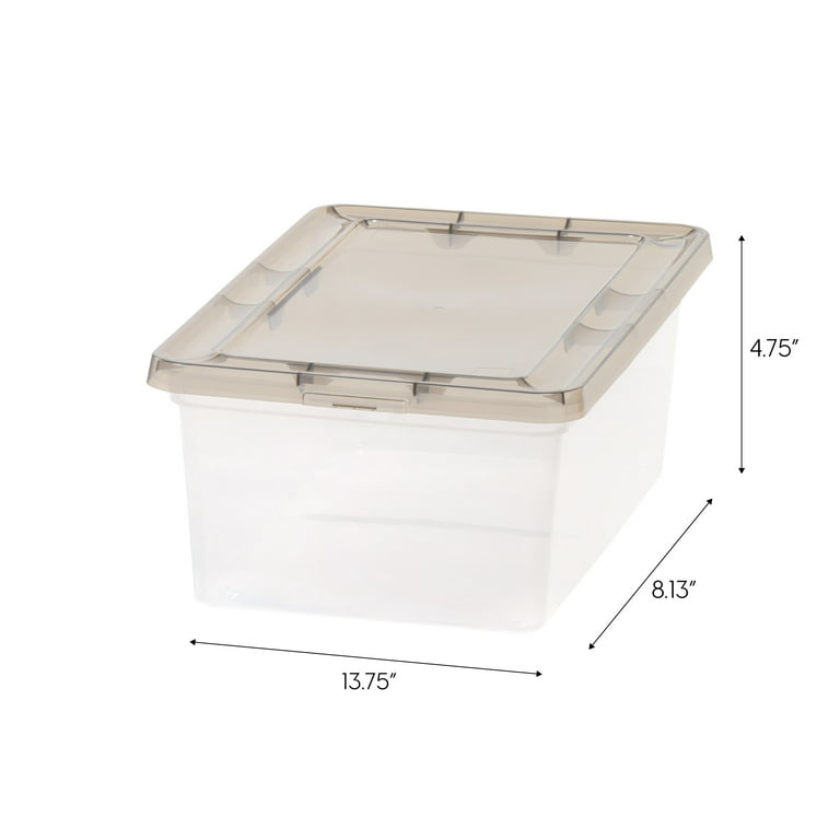 Iris 6 Quart Clear Storage Box 12 Pack