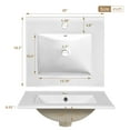 thumbnail image 4 of Harper & Bright Designs 20" White Bathroom Vanity with Sink, Modern Bathroom Cabinet Freestanding with Drawer, Wood Bathroom Storage Cabinet with Adjustable Shelf for Small Space, 4 of 14