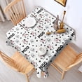 thumbnail image 2 of White Cow Moo Milk Pattern Square Tablecloth,Waterproof Square Table Cover,Wipeable Spillproof Washable Table Cover for Home Kitchen Party Decor 60"x60"(152x152cm), 2 of 6